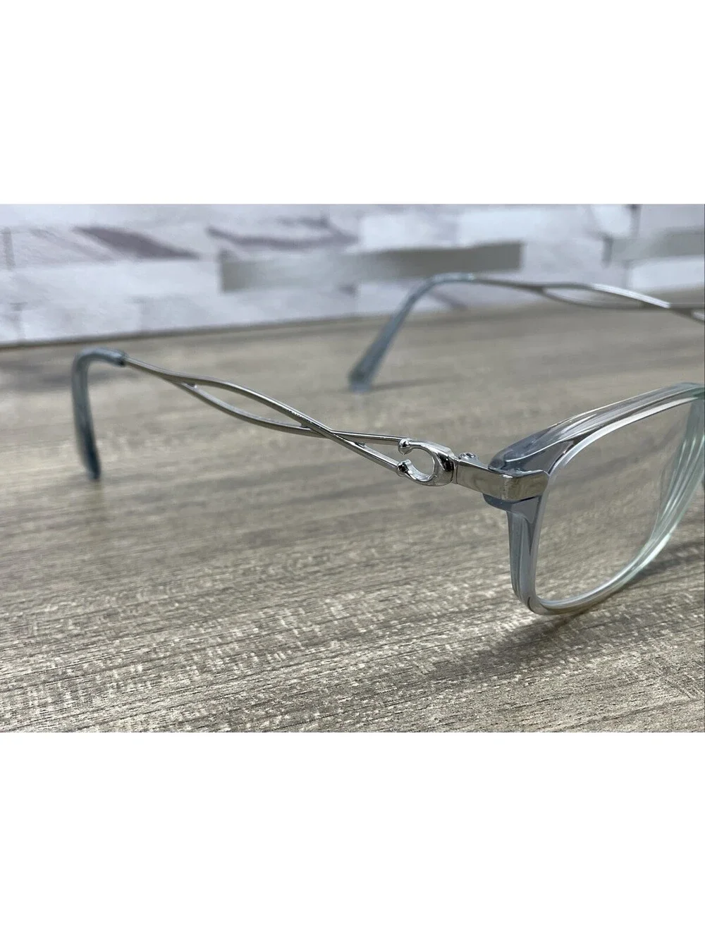 Coach Eyeglasses HC6172 5642 Gradient Transparent Blue Square Frames 52[]16-140